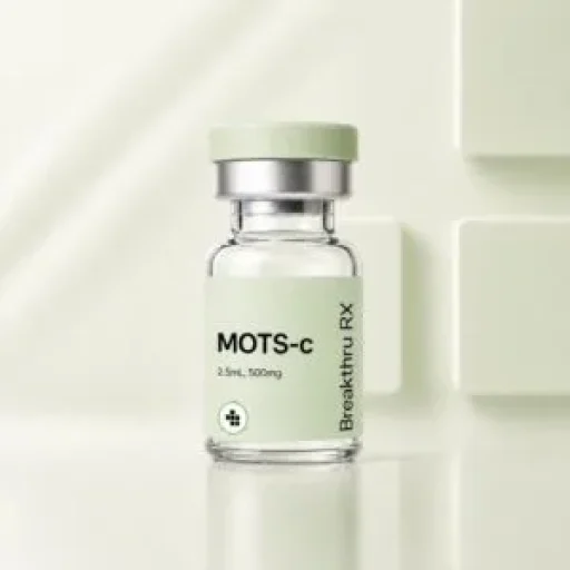 Vial labeled MOTS-c on a green background.