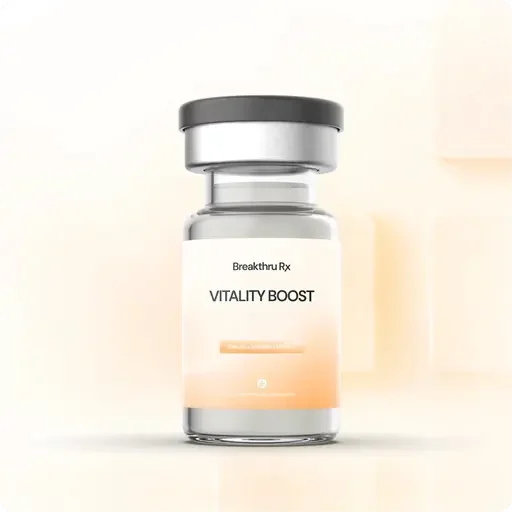 Breakthru Rx Vitality Boost peptide vial – research use only