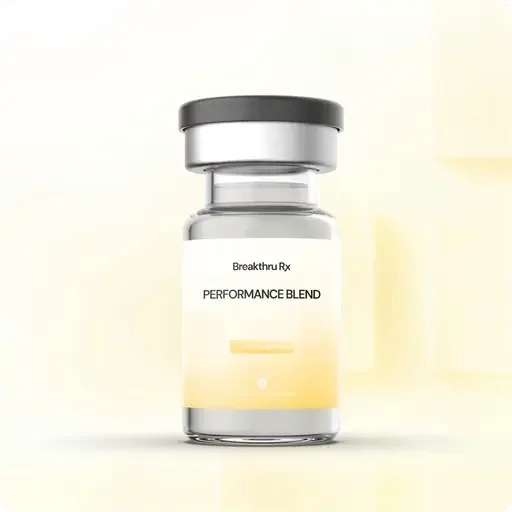 Performance Blend research peptide vial by Breakthru Rx