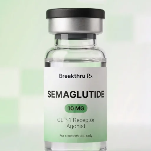 Semaglutide 10mg GLP-1 receptor agonist vial by Breakthru Rx